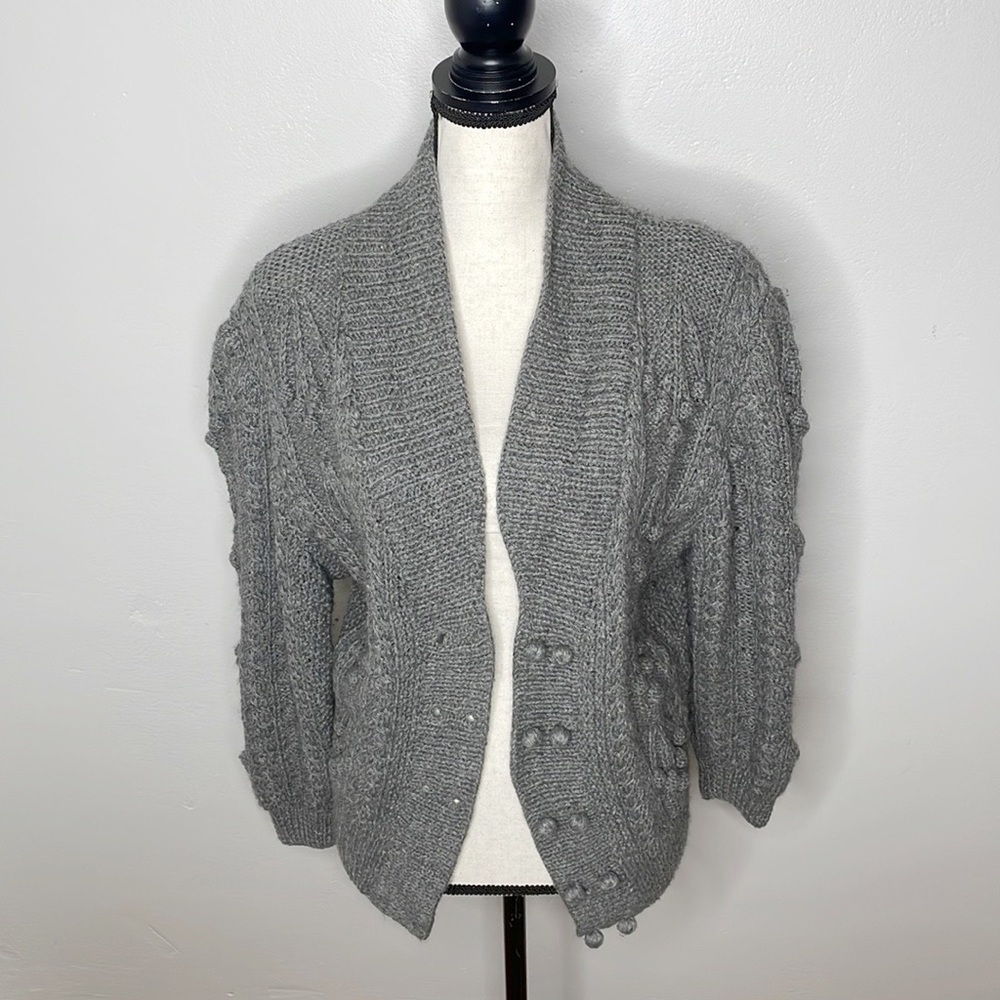 Woolies Virgin Wool Pom Pom grandpa sweater - Picture 2 of 8